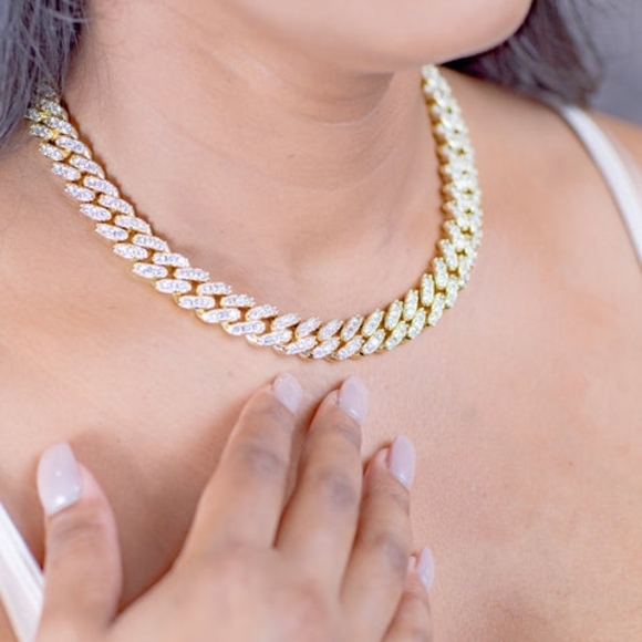 GLAZD Jewels Jewelry - ❄️ Icy Cuban Link 18k Gold Plated Chain